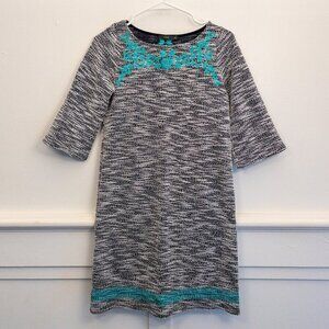 THML Embroidered Knit Bell Sleeve Shift Dress – Size XS